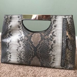 Snakeskin clutch from The Limited